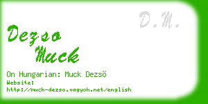 dezso muck business card